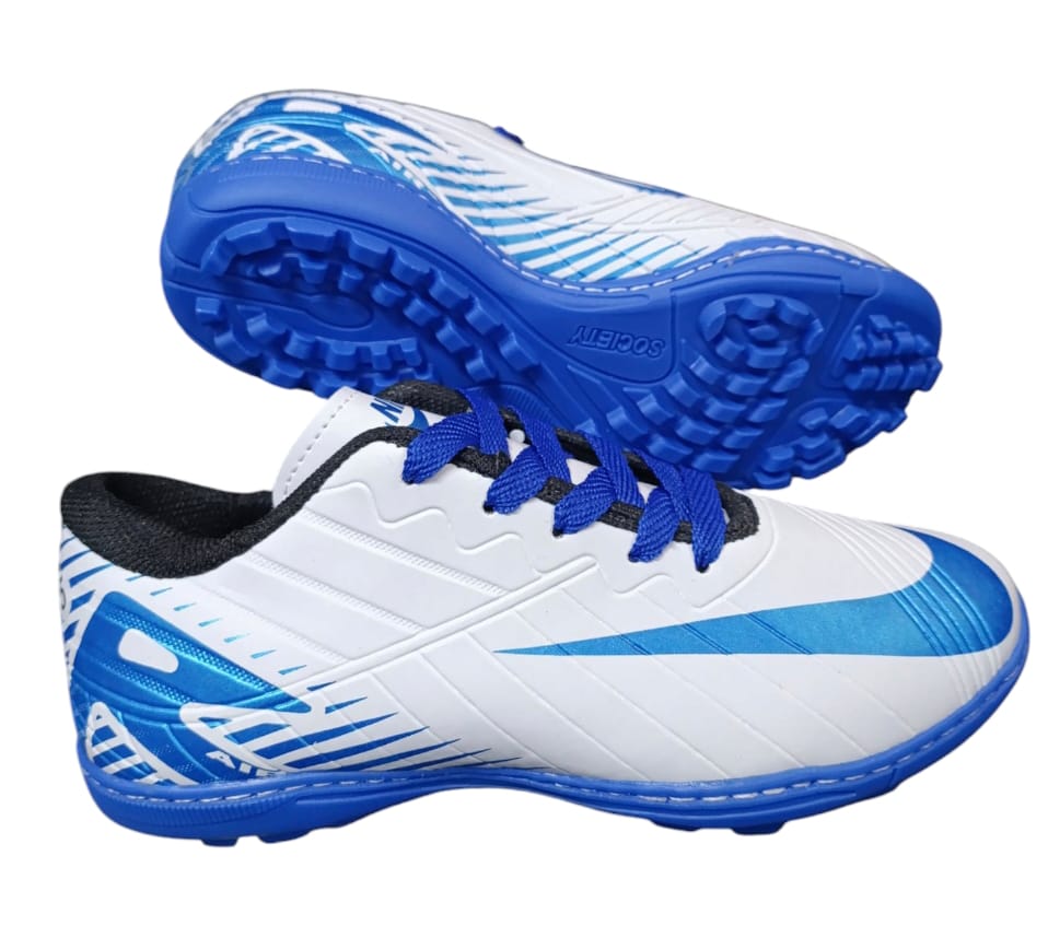 Chuteira Nike Society - Branco com Azul