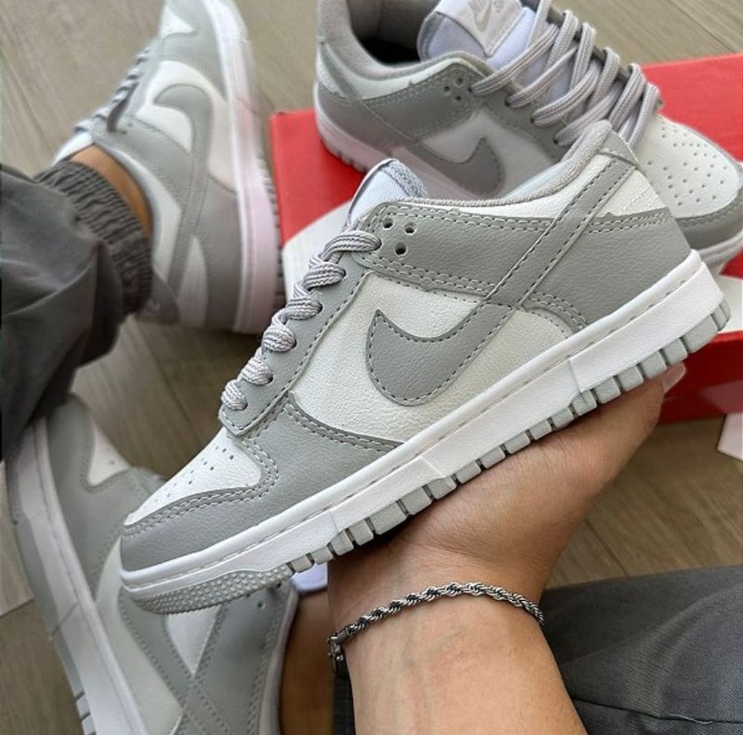 Tênis Nike Air Force 1 - Branco e Cinza 2