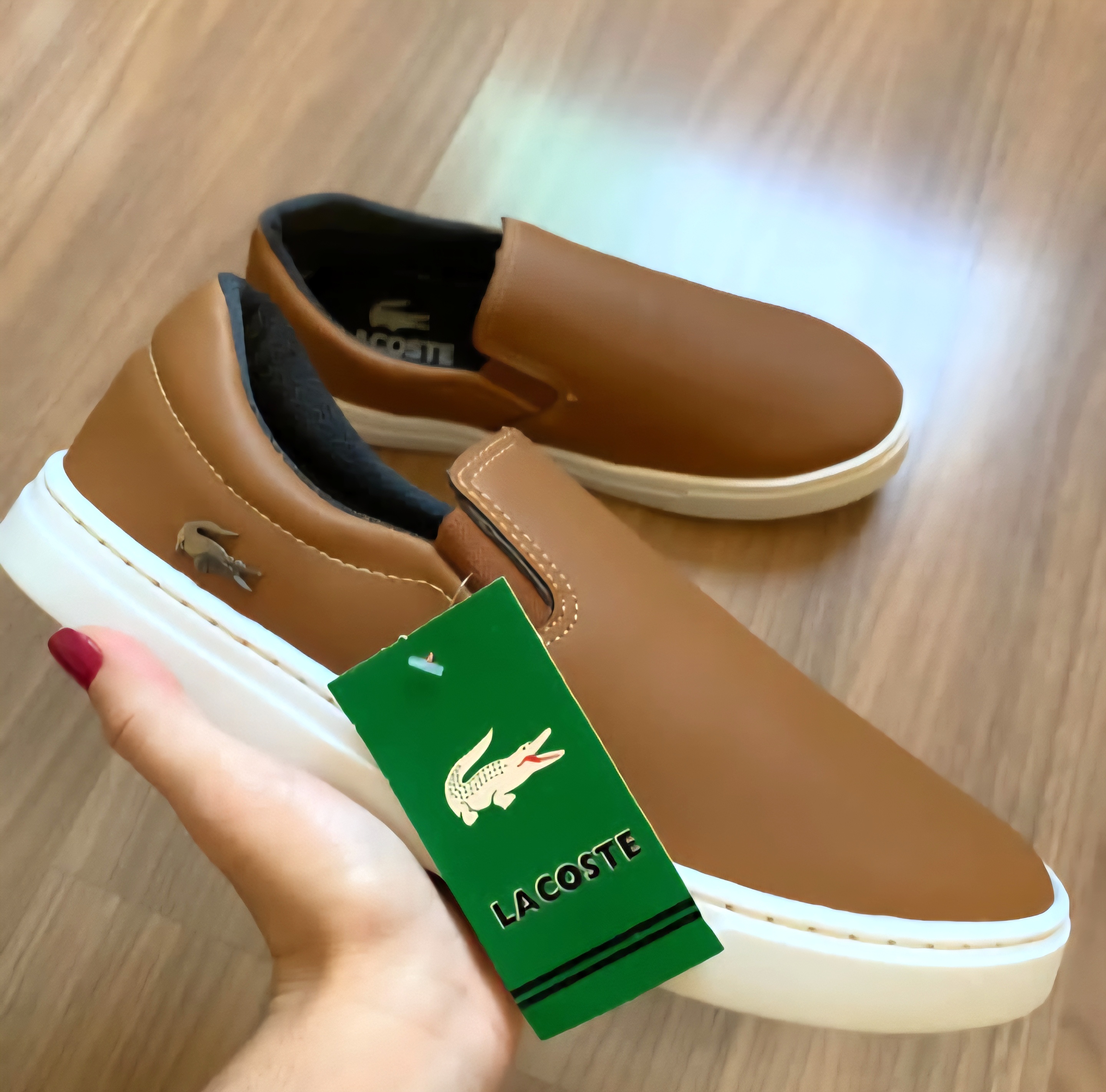 Mocassim Lacoste – Marrom Claro