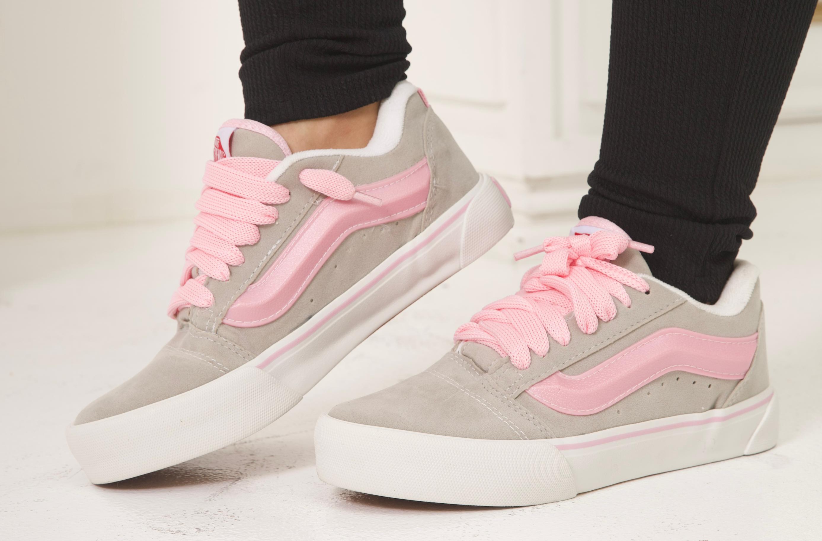 Vans Knu Skool - Cinza e Rosa